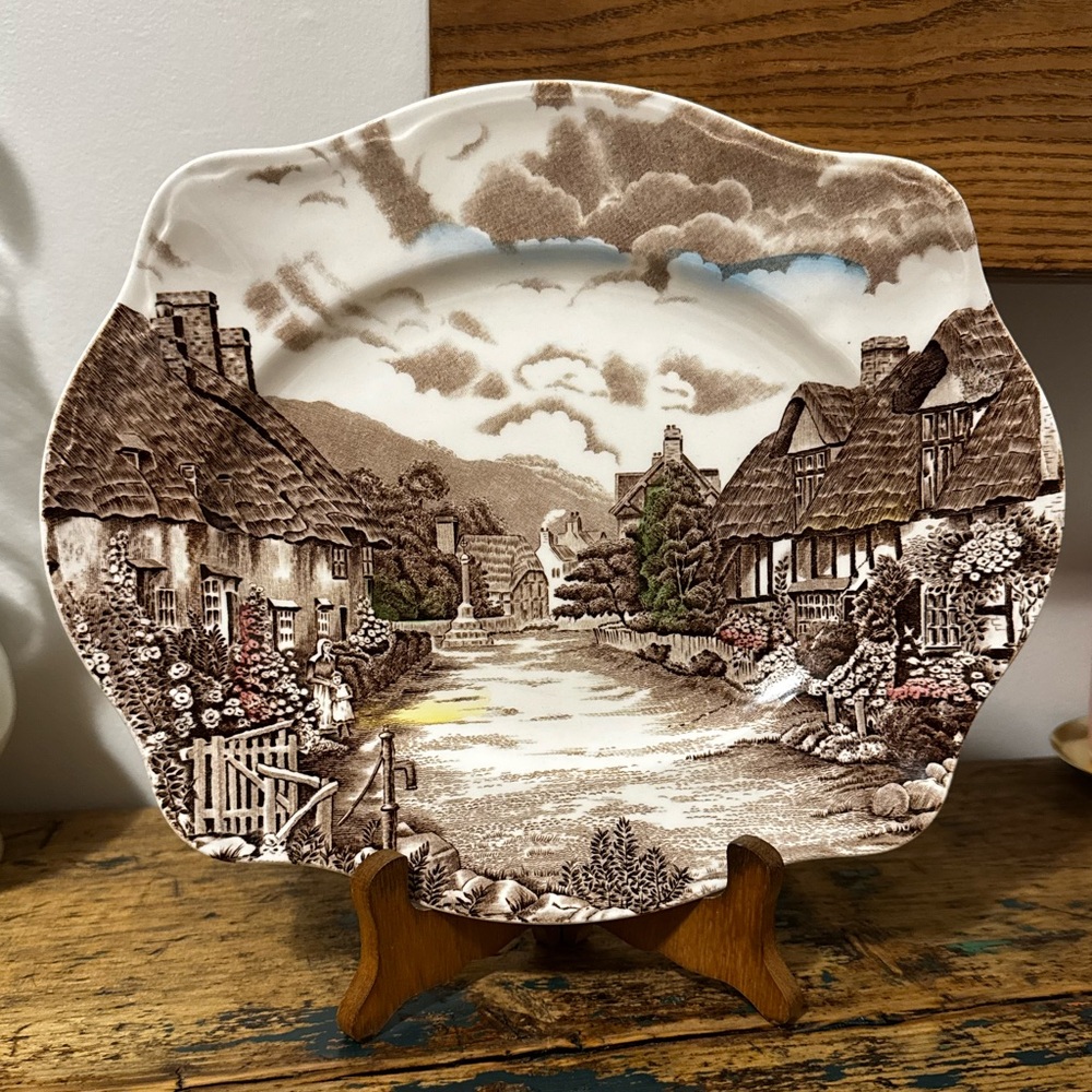 Vintage Olde English Countryside Scenic Plate